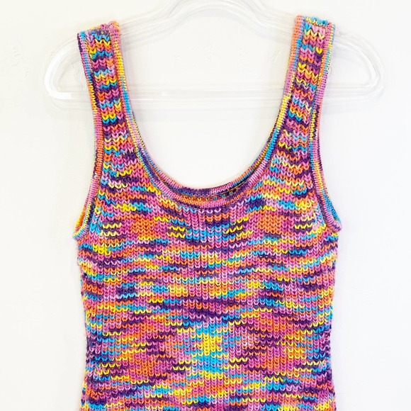 Staud Gardenia Mini Knit Dress xl colorful Barbie - Picture 5 of 12